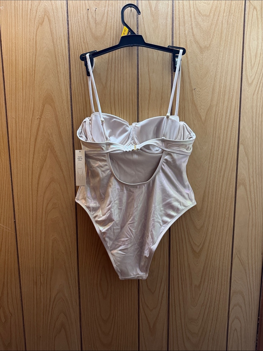 No Boundaries Iridescent Pearl One-Piece Swimsuit - Picture 6 of 7